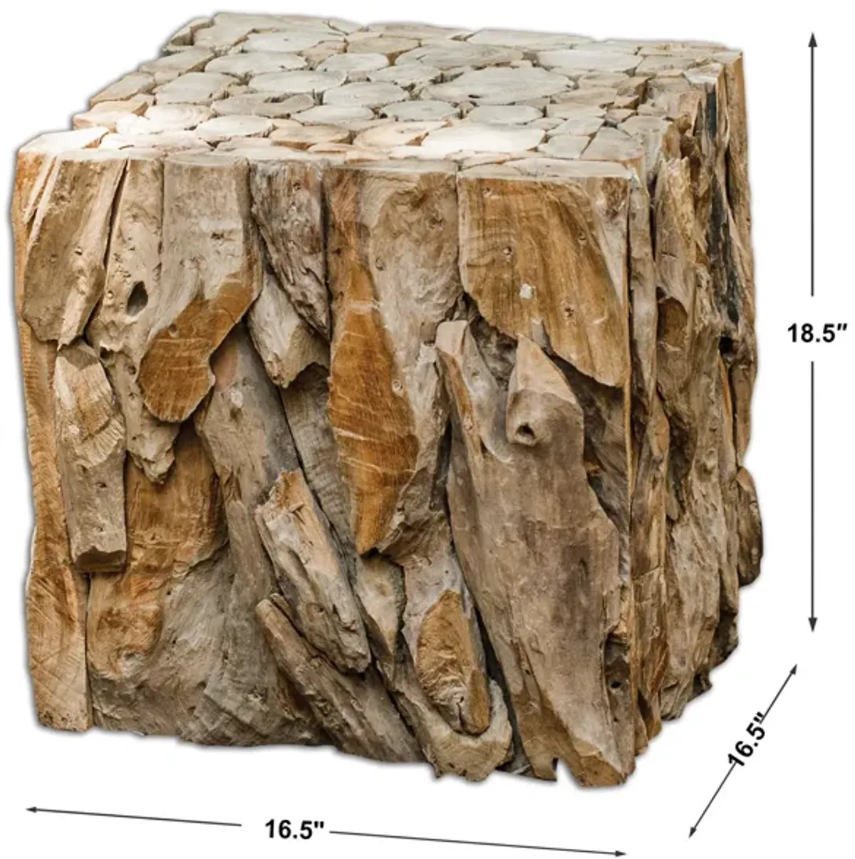 Teak Root Bunching Cube