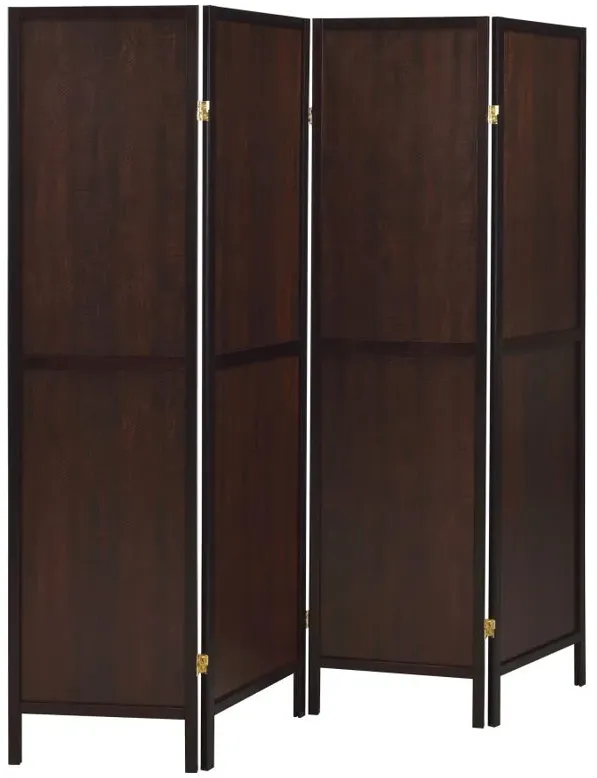 Deepika 4-panel Folding Screen Tobacco and Cappuccino