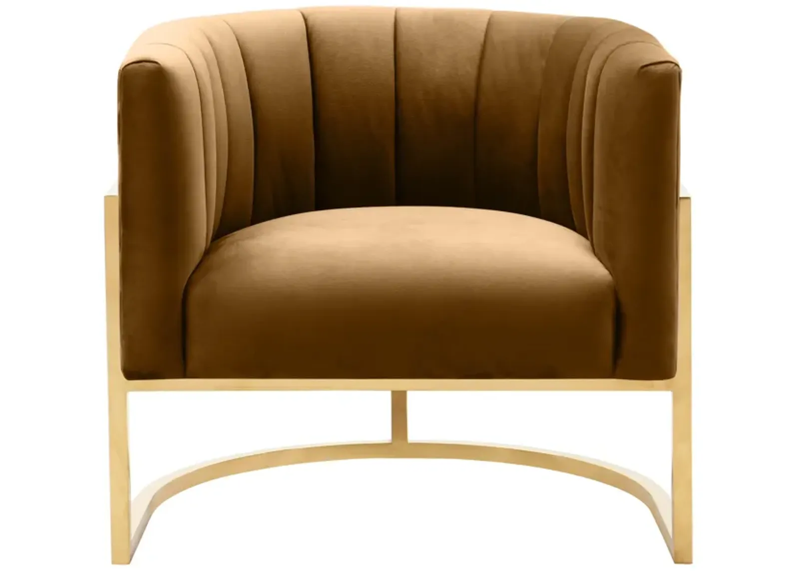 Magnolia Cognac Velvet Chair