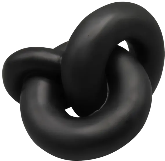 9" Resin Knot Decor, Black