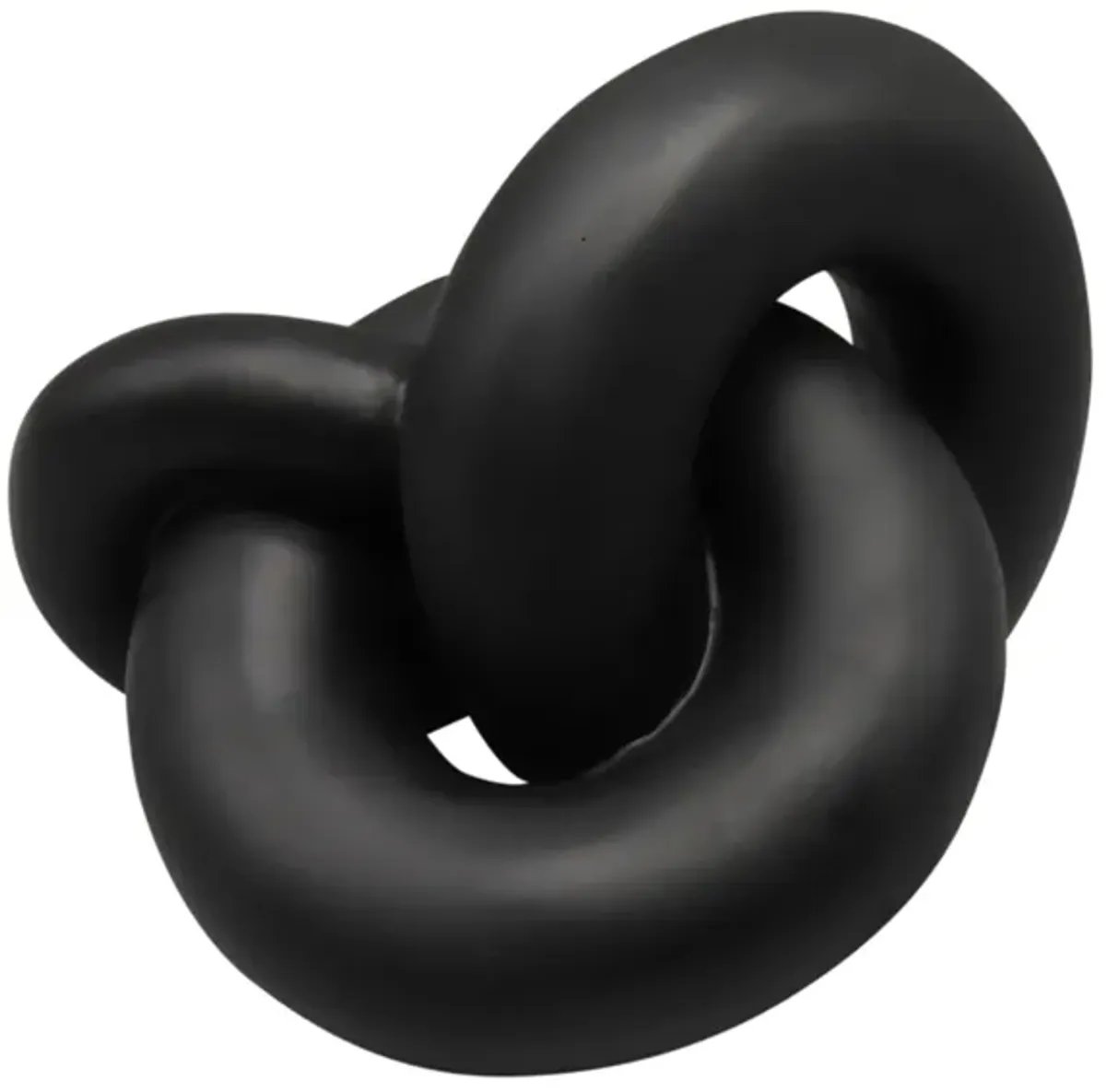 9" Resin Knot Decor, Black