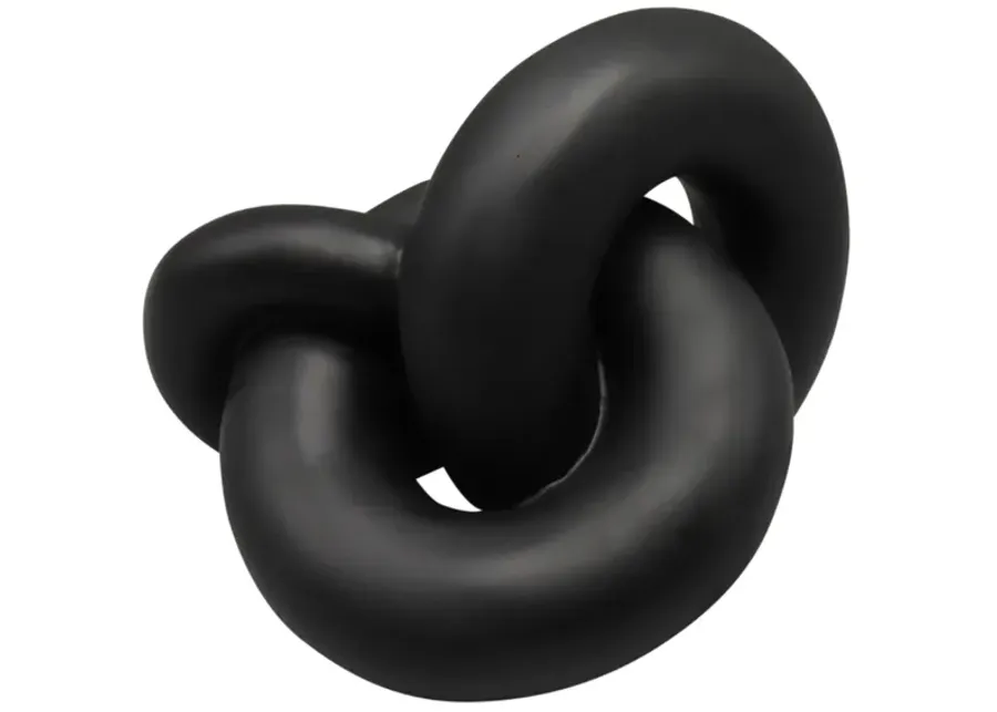 9" Resin Knot Decor, Black