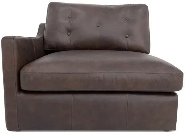 Thurlow Left Arm Facing Chair Espresso Brown Leather