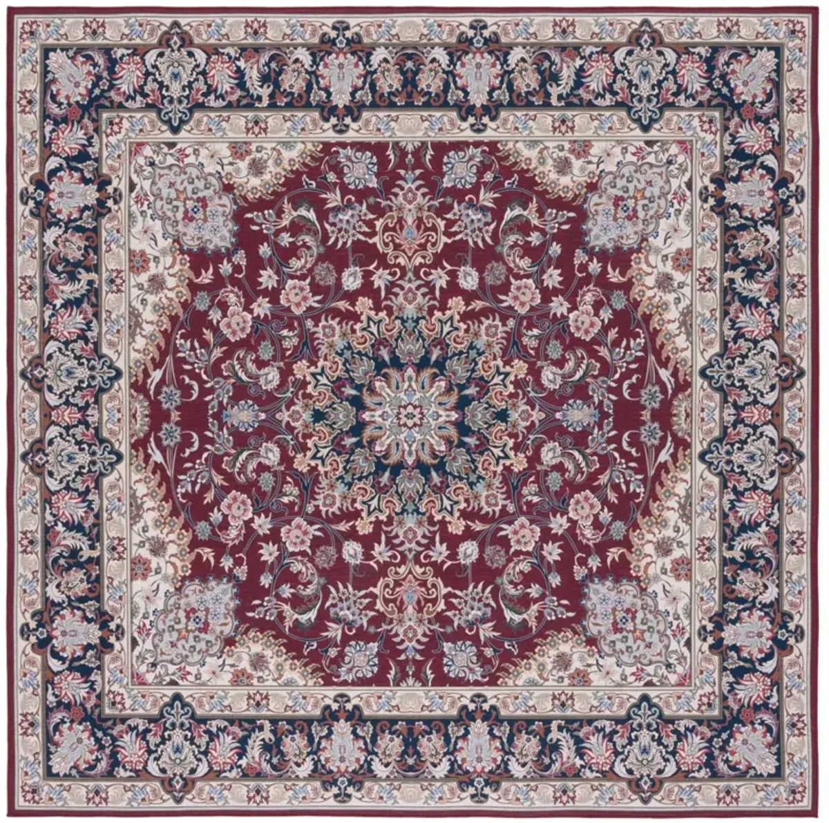 TUCSON 135 M/W S/R RED  4' x 4' Square Square Rug