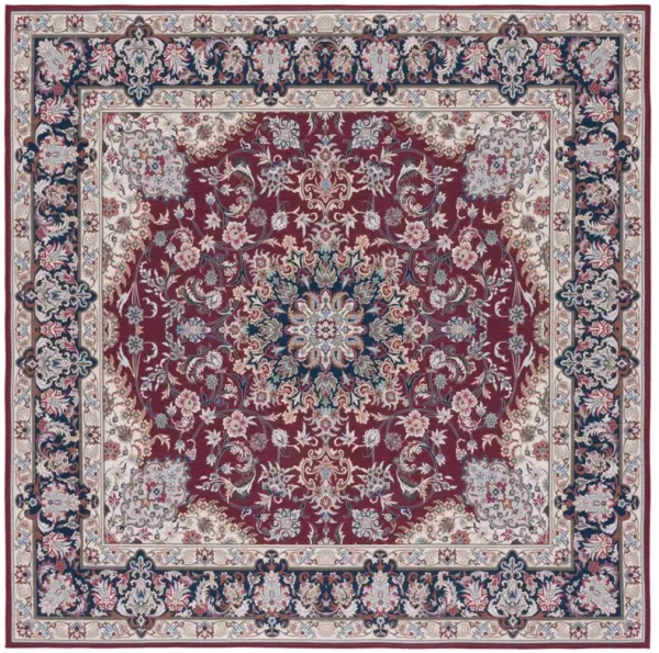 TUCSON 135 M/W S/R RED  4' x 4' Square Square Rug