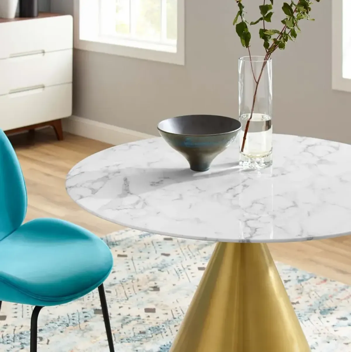 Tupelo 40" Artificial Marble Dining Table