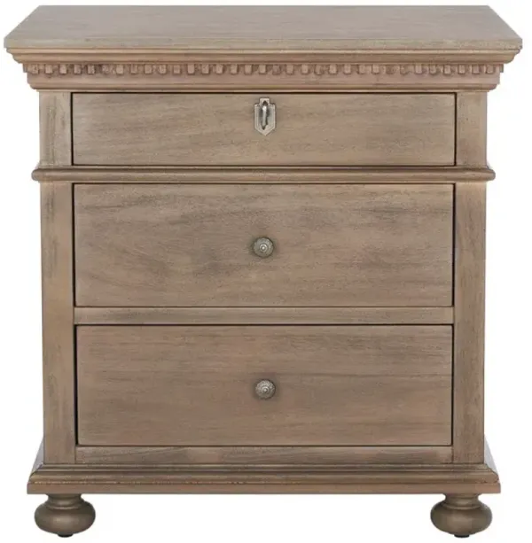 Allisyn 3 Drawer Wood Nightstand