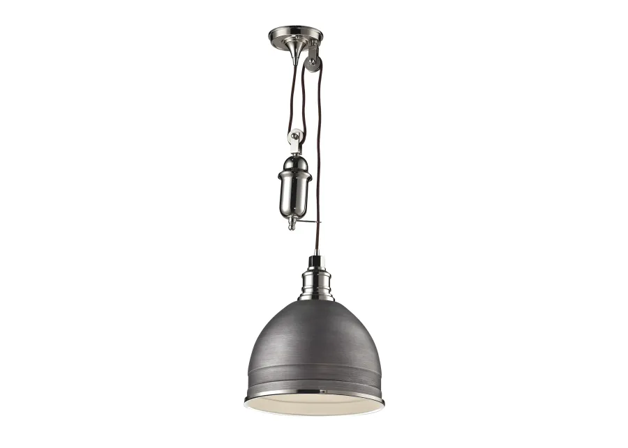 Carolton 12" Wide 1-Light Mini Pendant - Polished Nickel