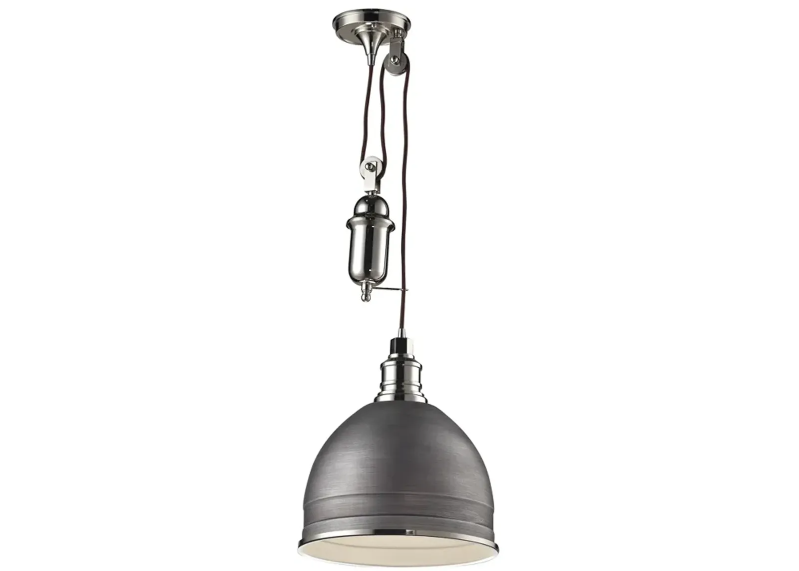 Carolton 12" Wide 1-Light Mini Pendant - Polished Nickel