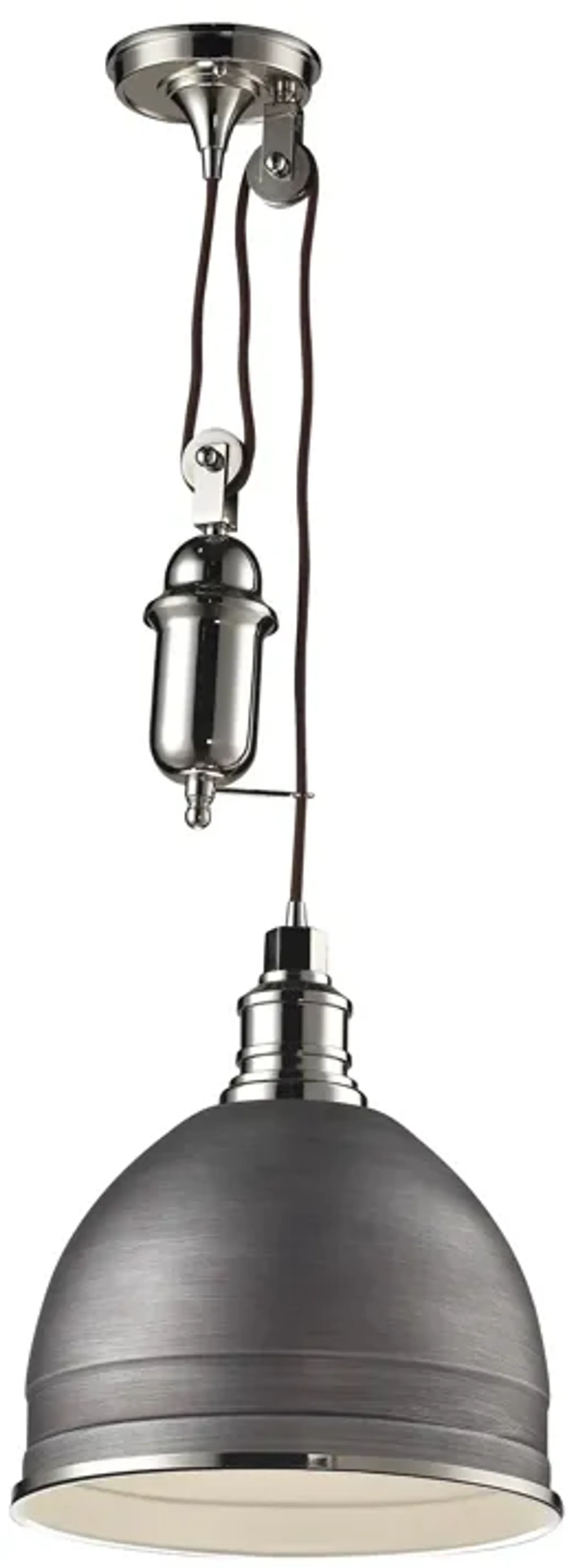 Carolton 12" Wide 1-Light Mini Pendant - Polished Nickel