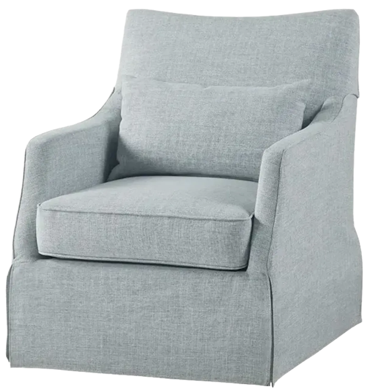 Martha Stewart London Light Blue Skirted Swivel Chair