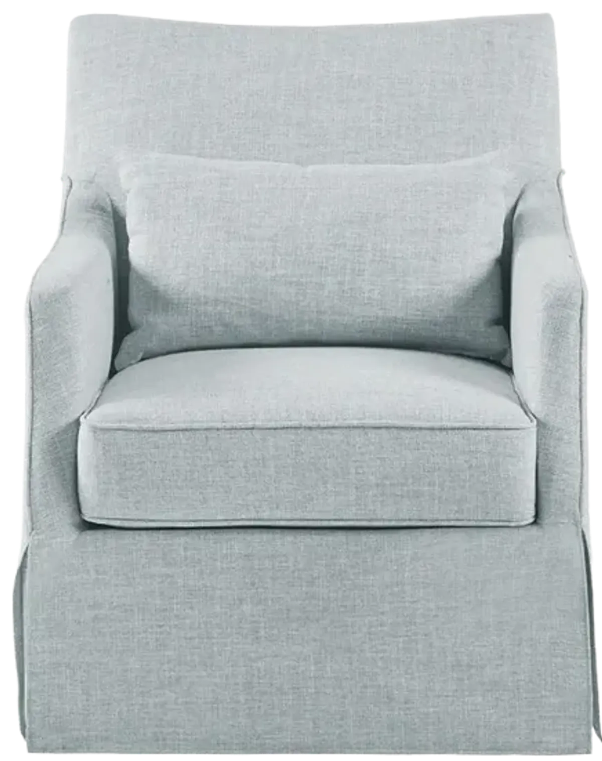 Martha Stewart London Light Blue Skirted Swivel Chair