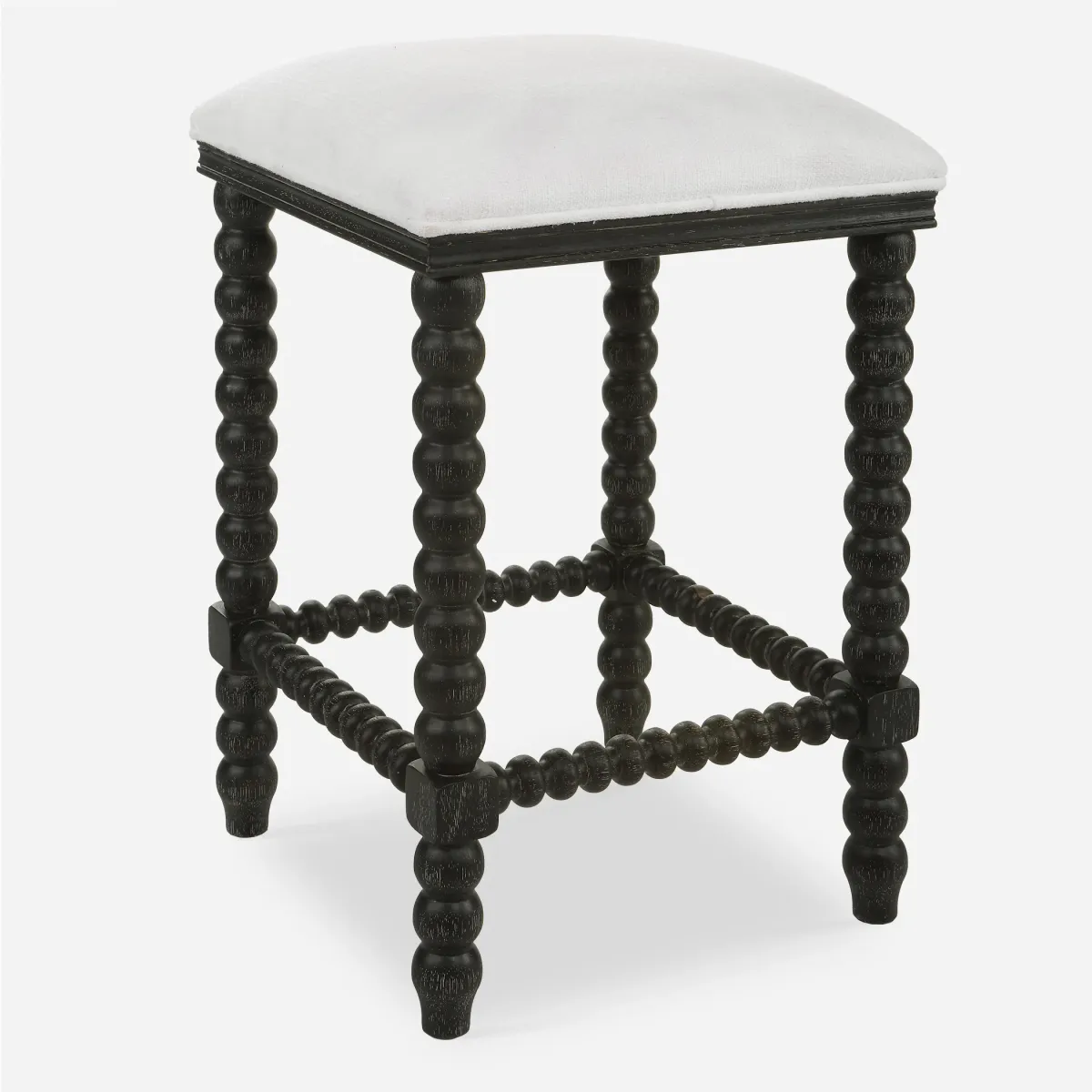 Pryce Black Backless Counter Stool