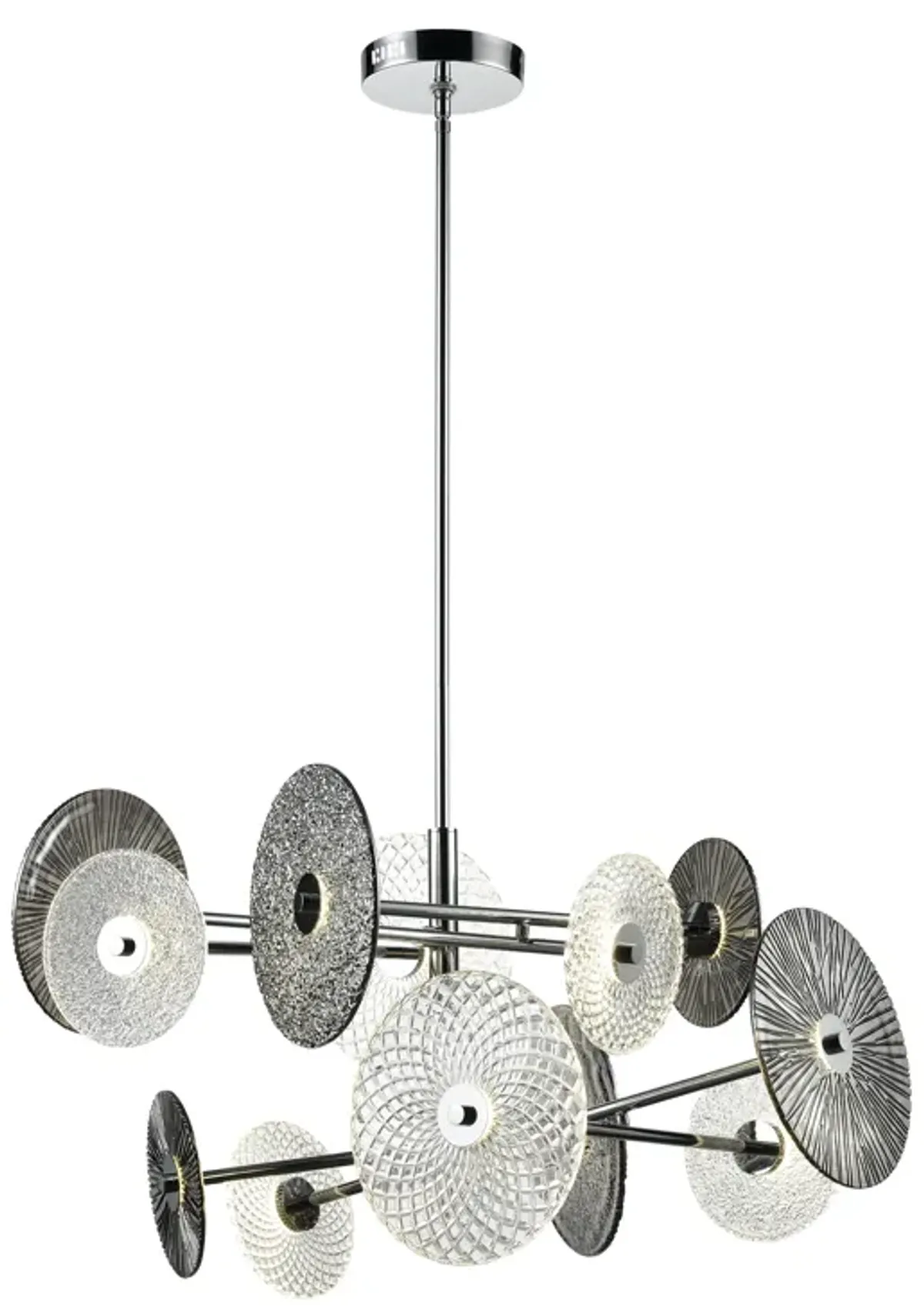 Dream Catcher 25" High 12-Light Chandelier - Chrome