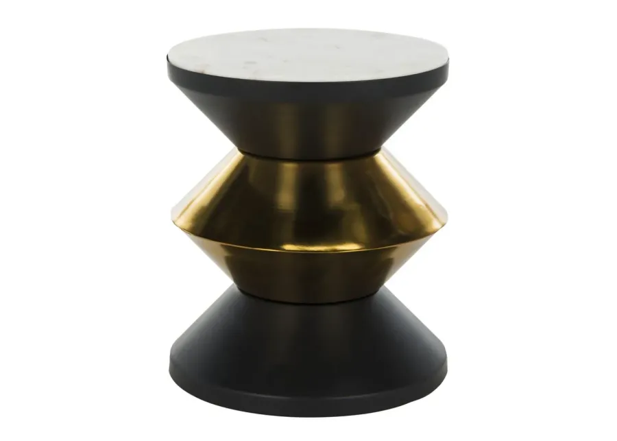 AZIZI STONE TOP SIDE TABLE