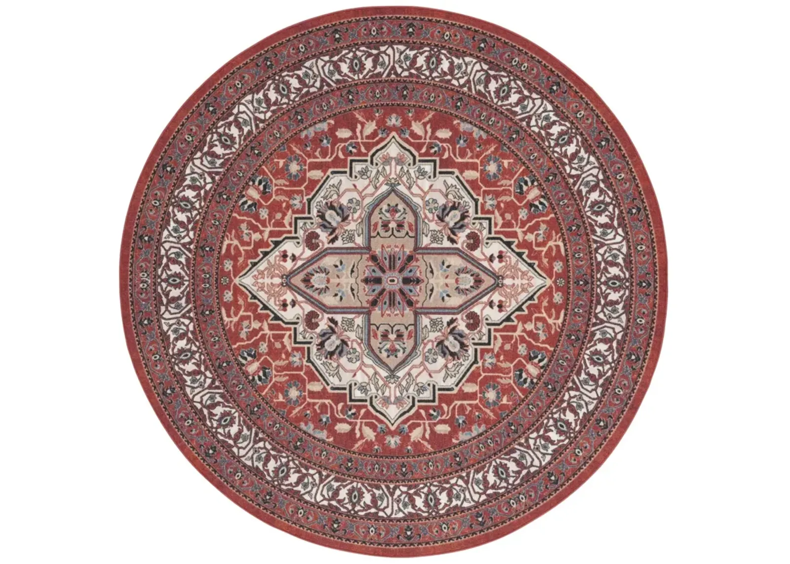 JOURNEY 105 RED  6'-7' x 6'-7' Round Round Rug