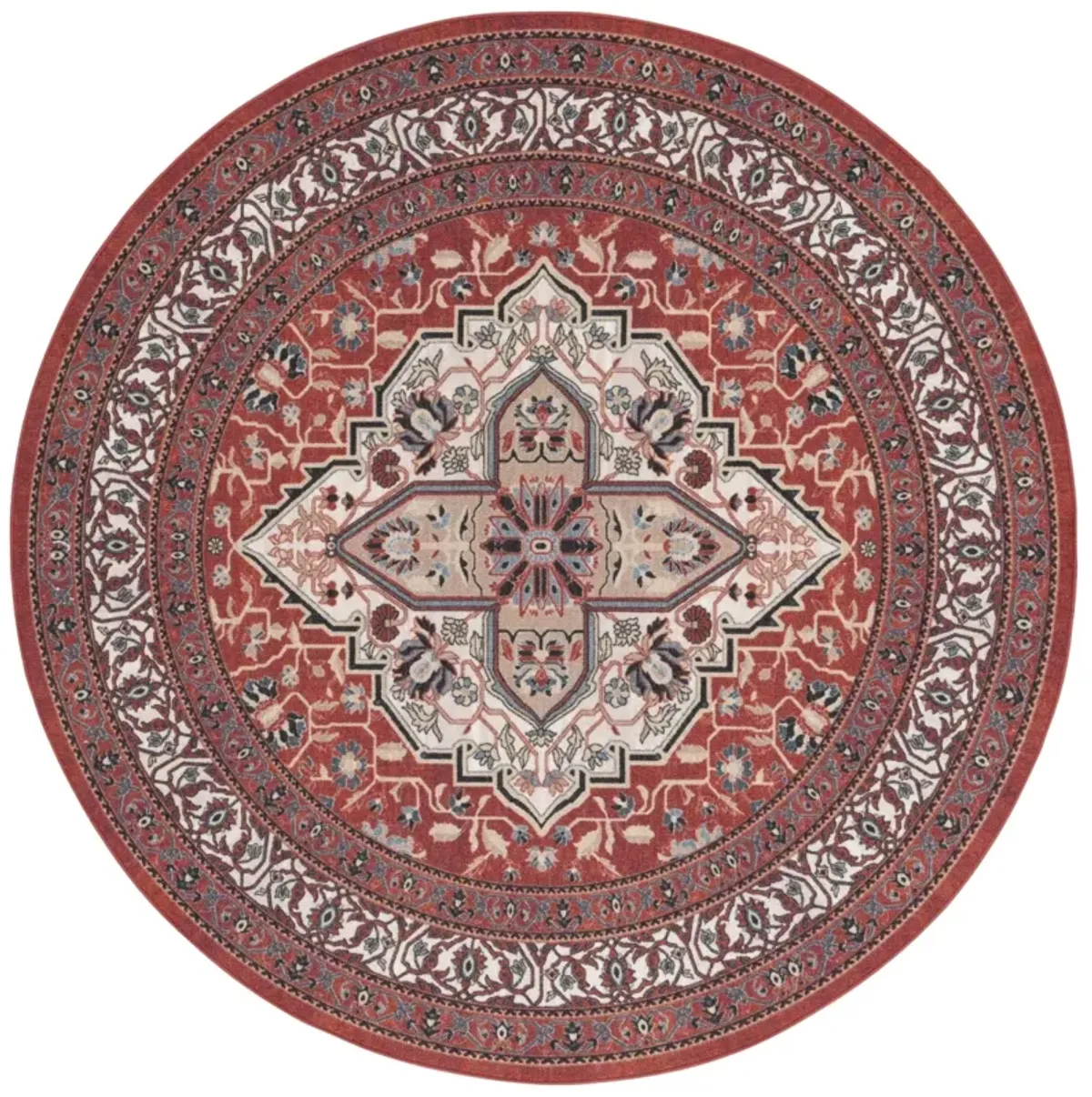 JOURNEY 105 RED  6'-7' x 6'-7' Round Round Rug