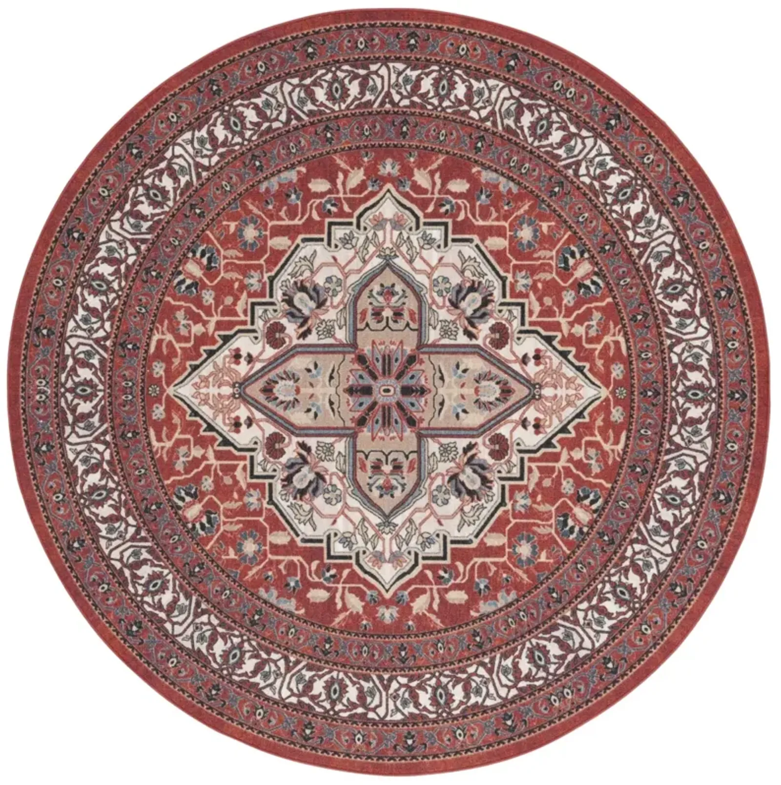 JOURNEY 105 RED  6'-7' x 6'-7' Round Round Rug