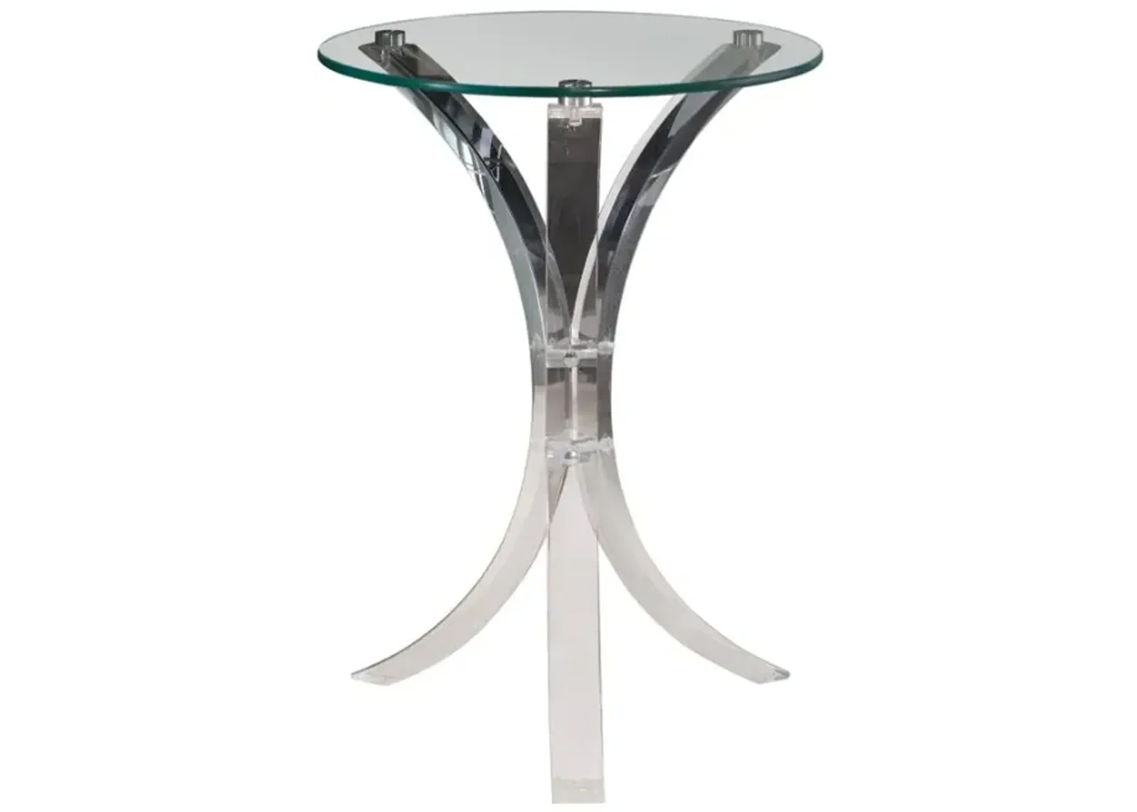 Laning Round Accent Table Clear