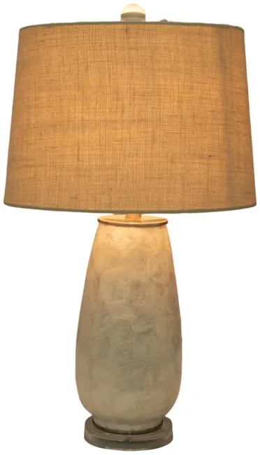 28" Capiz Table Lamp Acrylic Base, Champagne