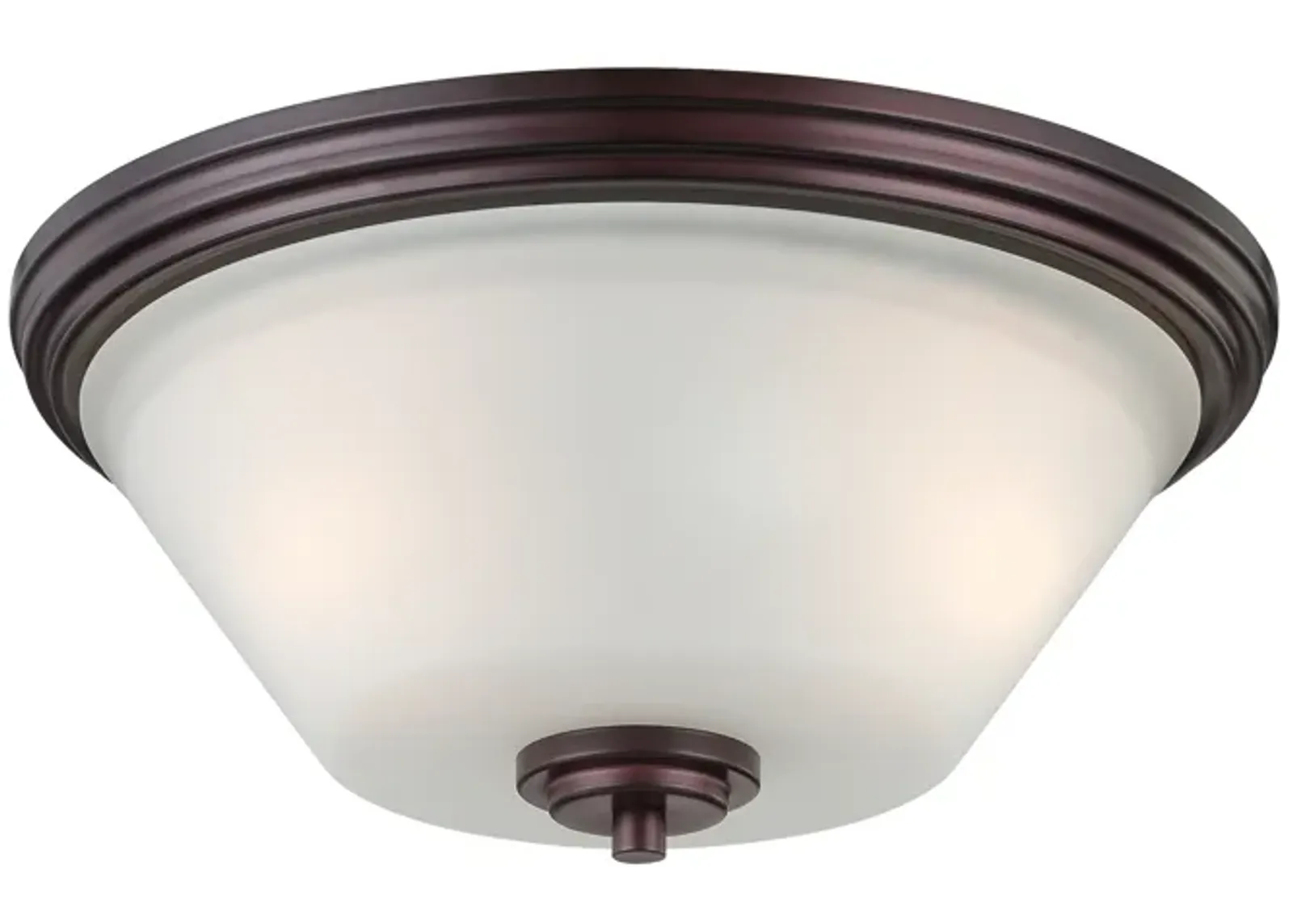 Pittman 14" Wide 2-Light Flush Mount - Sienna Bronze