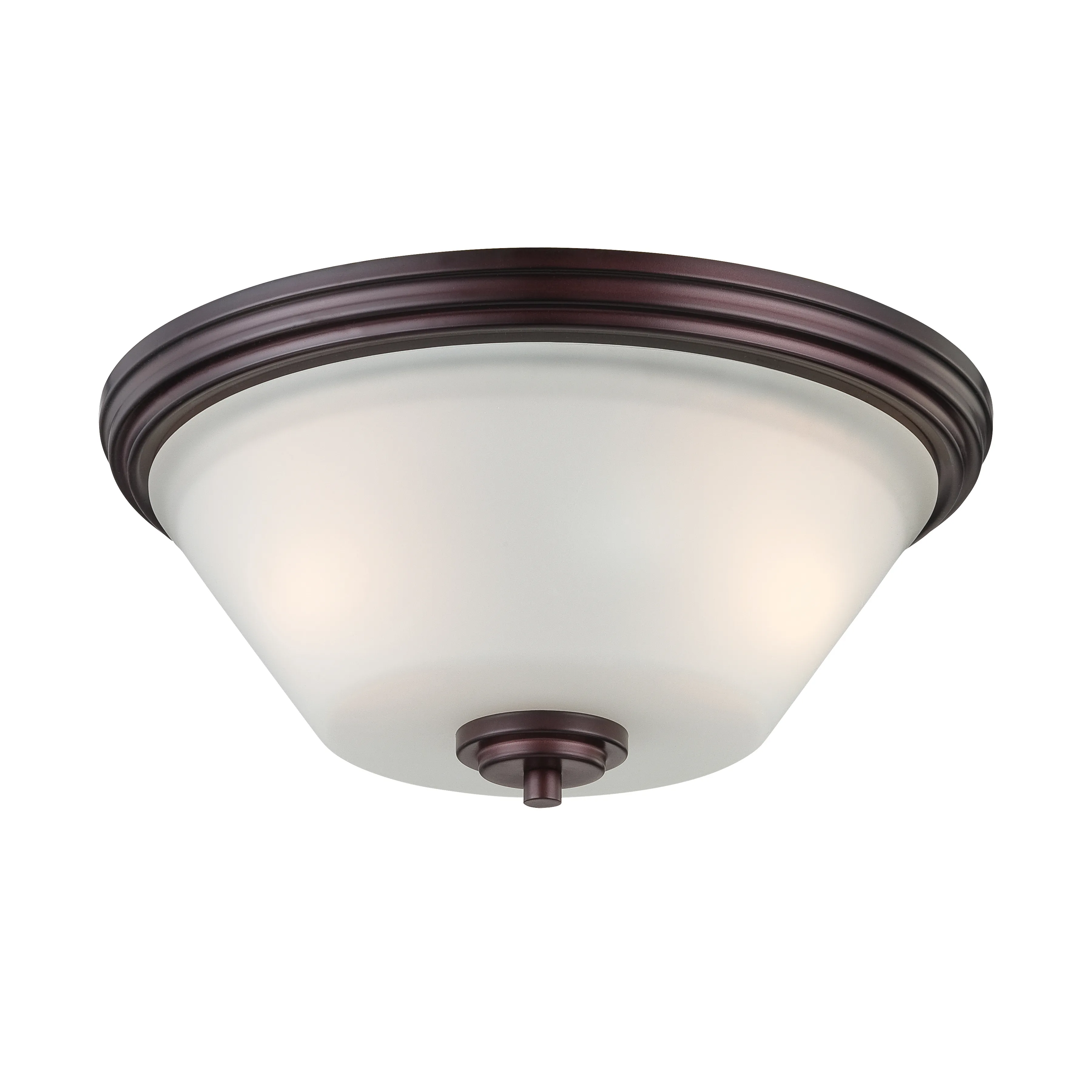 Pittman 14" Wide 2-Light Flush Mount - Sienna Bronze