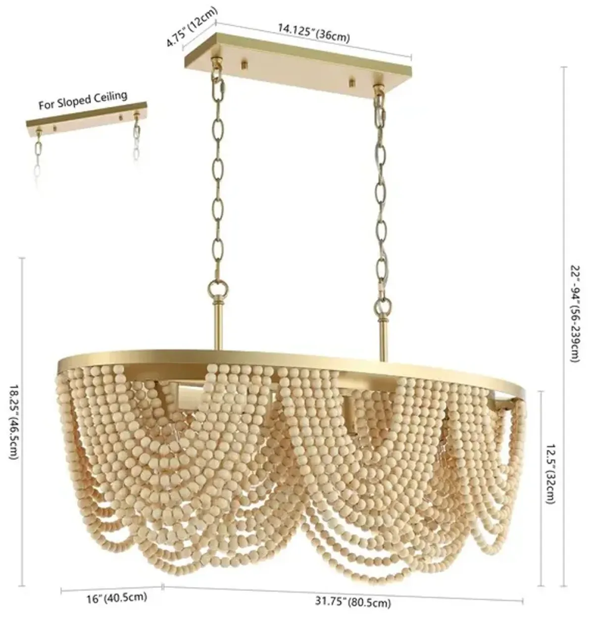 Alluri Beaded Chandelier