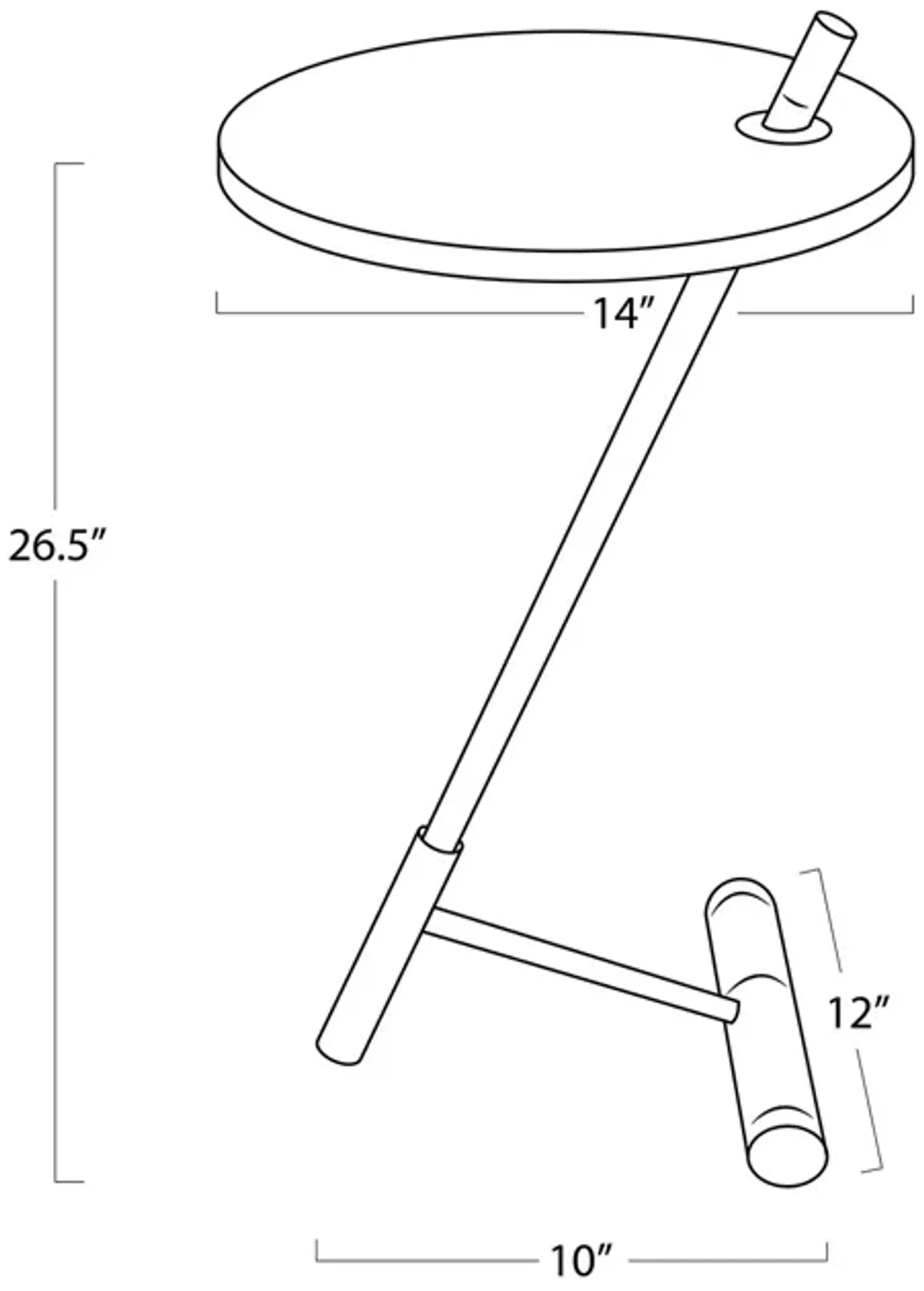 Spyder Accent Table (Polished Nickel)