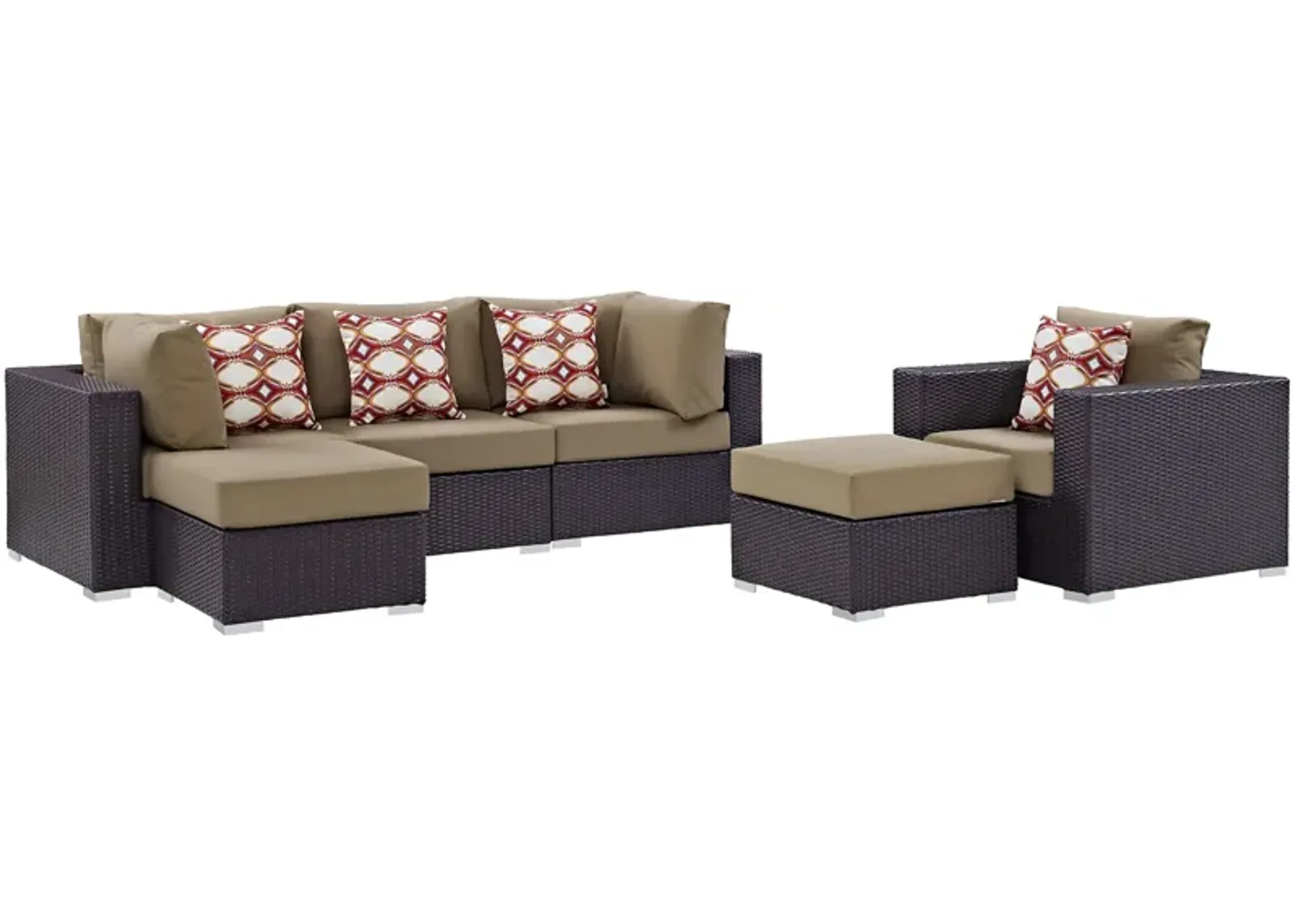 Convene 6 Piece Outdoor Patio Sectional Set