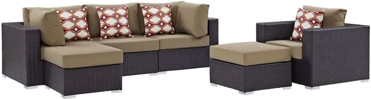 Convene 6 Piece Outdoor Patio Sectional Set