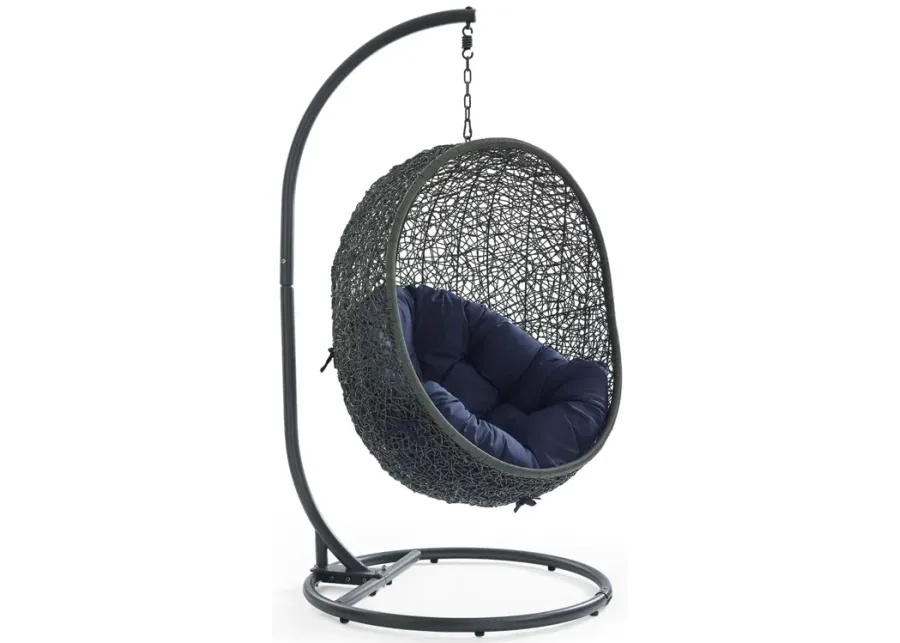 Hide Outdoor Patio Swing Chair With Stand