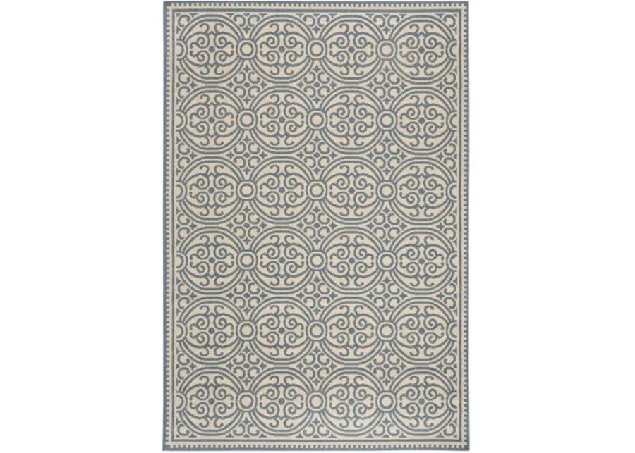 LINDEN 134 Collection LND134M-5 Blue / Creme 5'-3" X 7'-6"