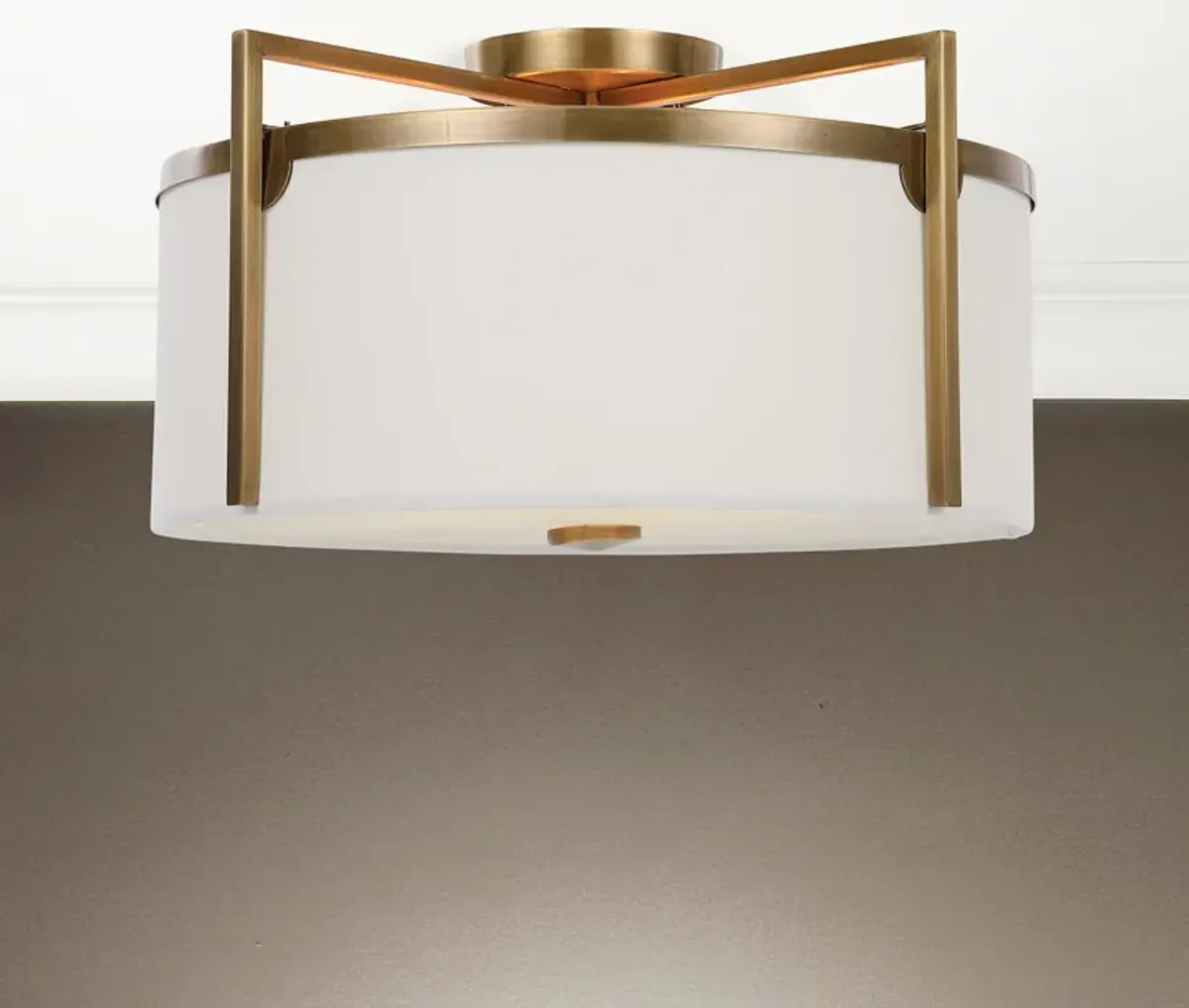 Colfax Brass 3 Light Semi Flush