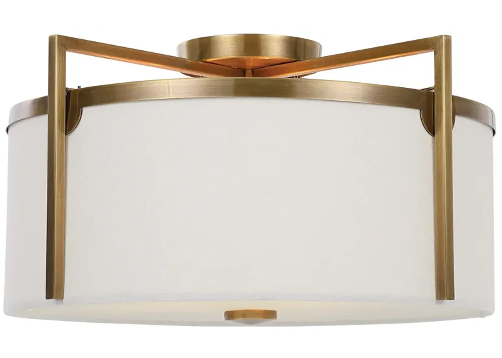 Colfax Brass 3 Light Semi Flush