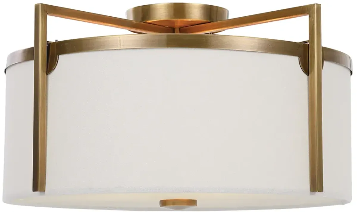 Colfax Brass 3 Light Semi Flush