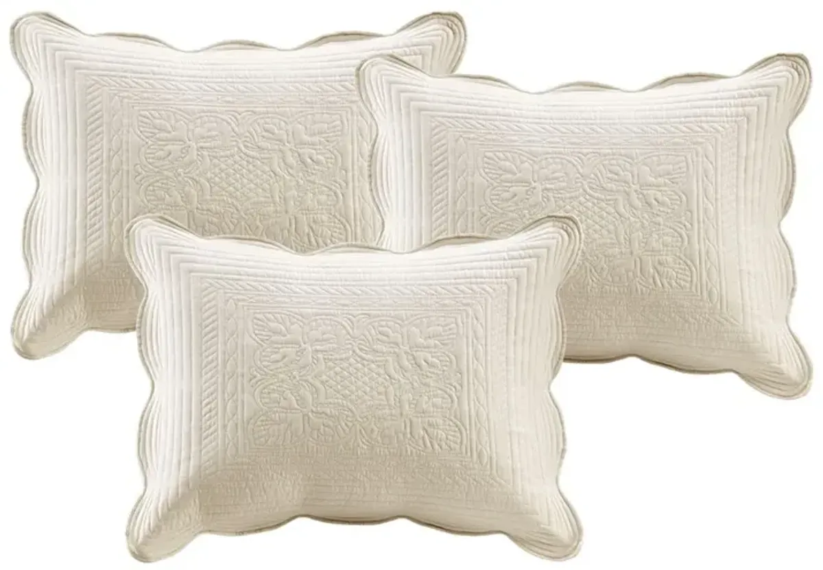 Madison Park Tuscany Cream 6 Piece Reversible Scalloped Edge Daybed Cover Set