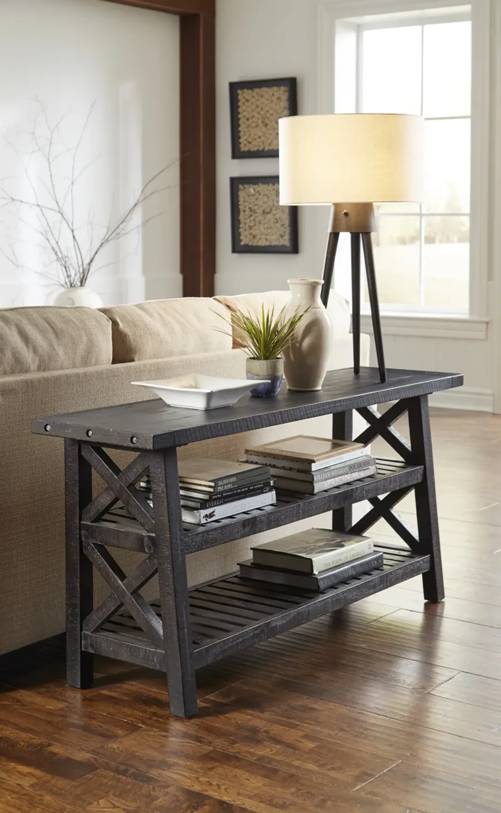 Yosemite Solid Wood Console Table in Cafe