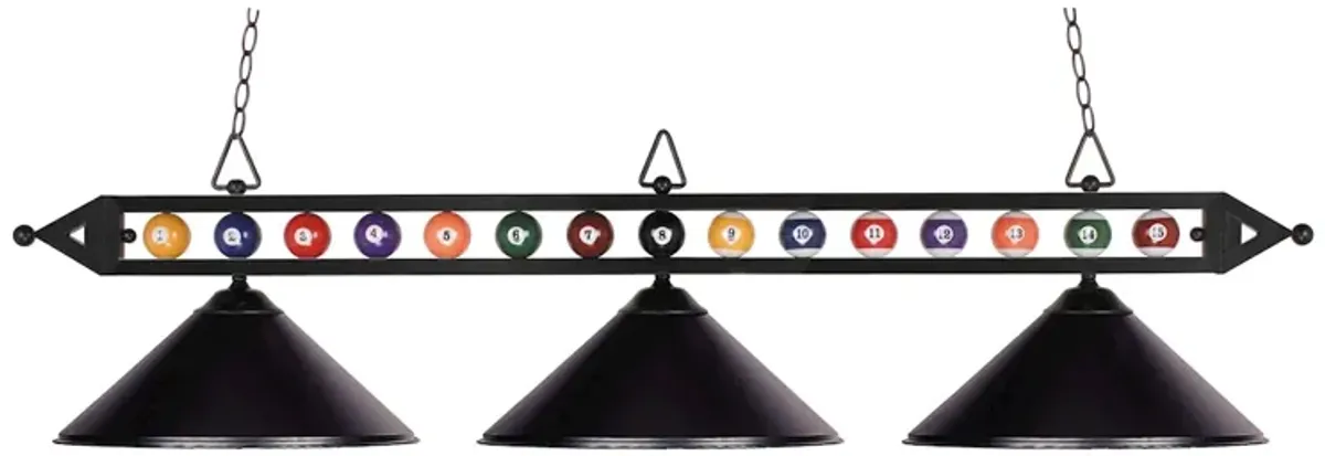 Designer Classics 58" Wide 3-Light Linear Chandelier - Matte Black