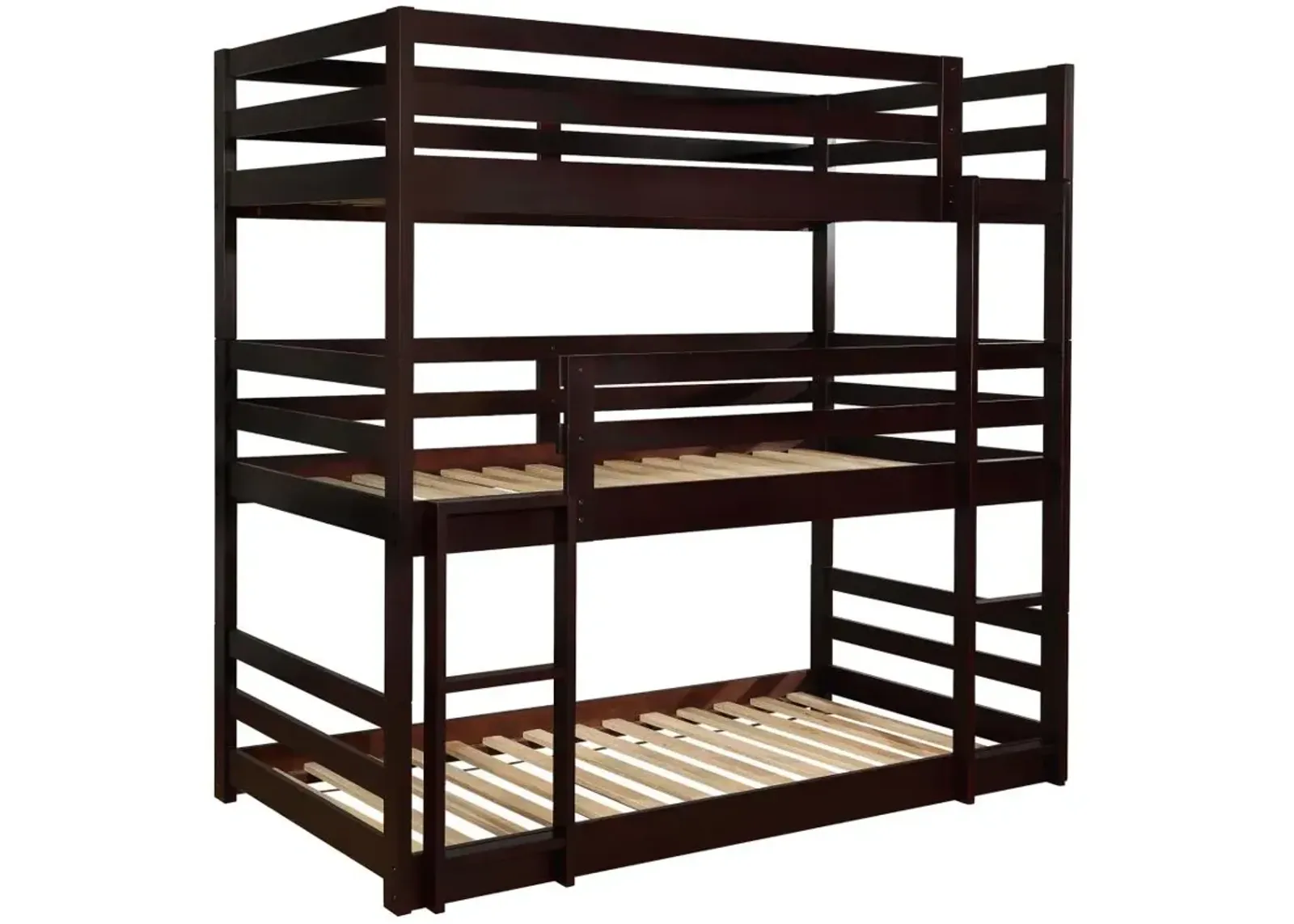 Sandler Twin Triple Bunk Bed Cappuccino