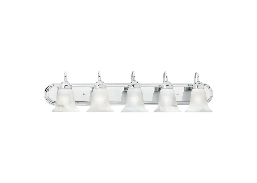 Homestead 36" Wide 5-Light Vanity Light - Chrome