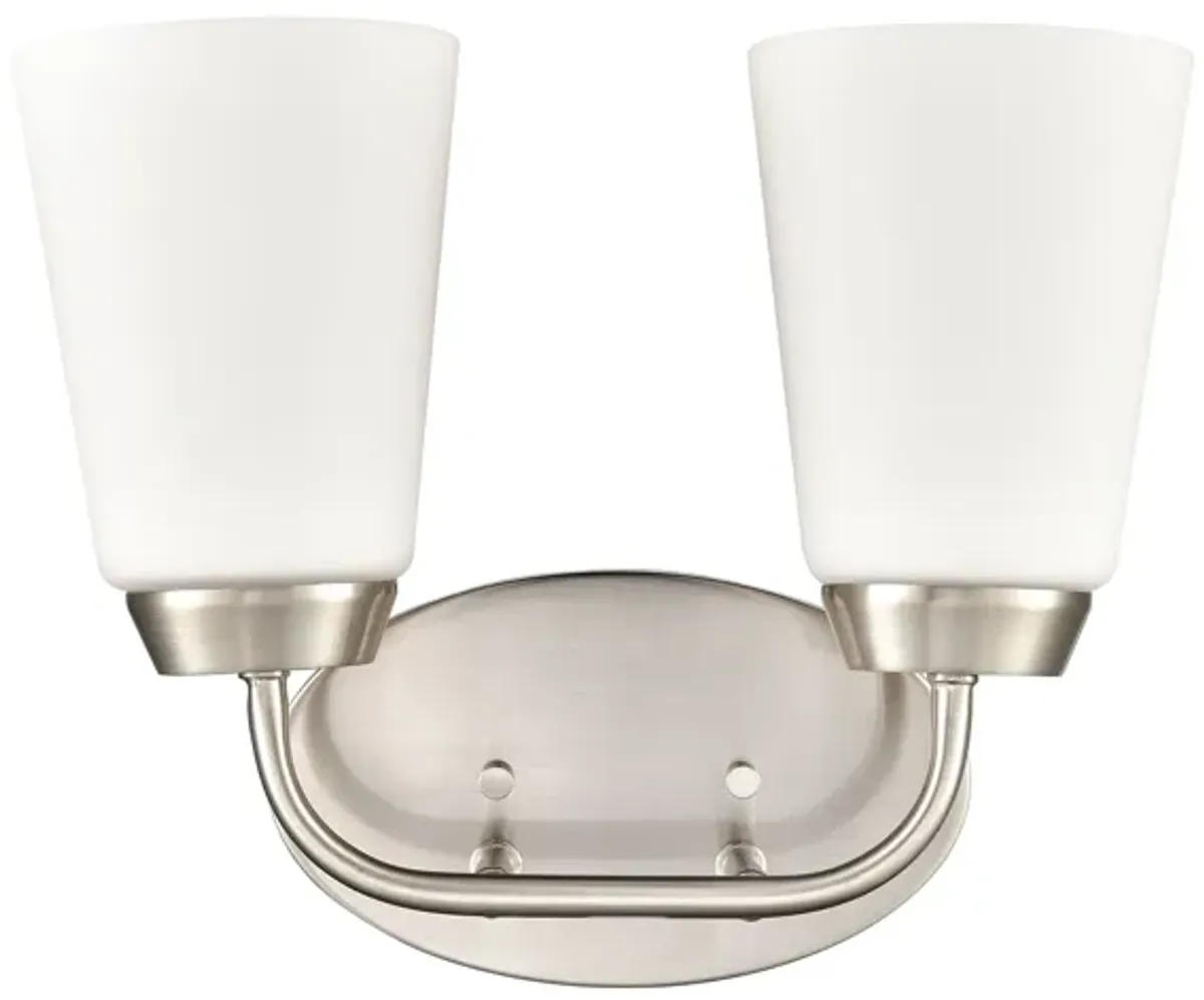 Winslow 12.5" Wide 2-Light Vanity Light - Brushed Nickel