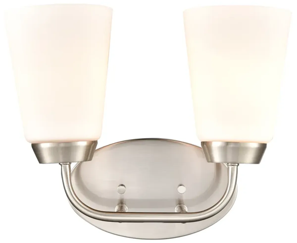 Winslow 12.5" Wide 2-Light Vanity Light - Brushed Nickel