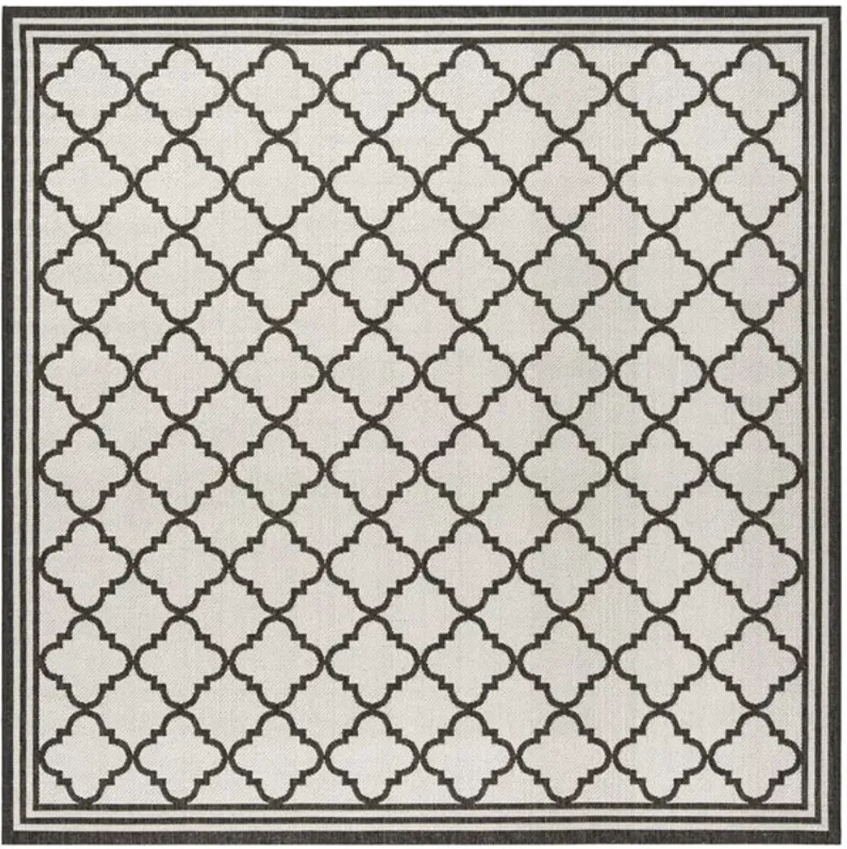 LINDEN 121 Collection LND121A-6SQ Light Grey / Charcoal 6'-7" X 6'-7" Square