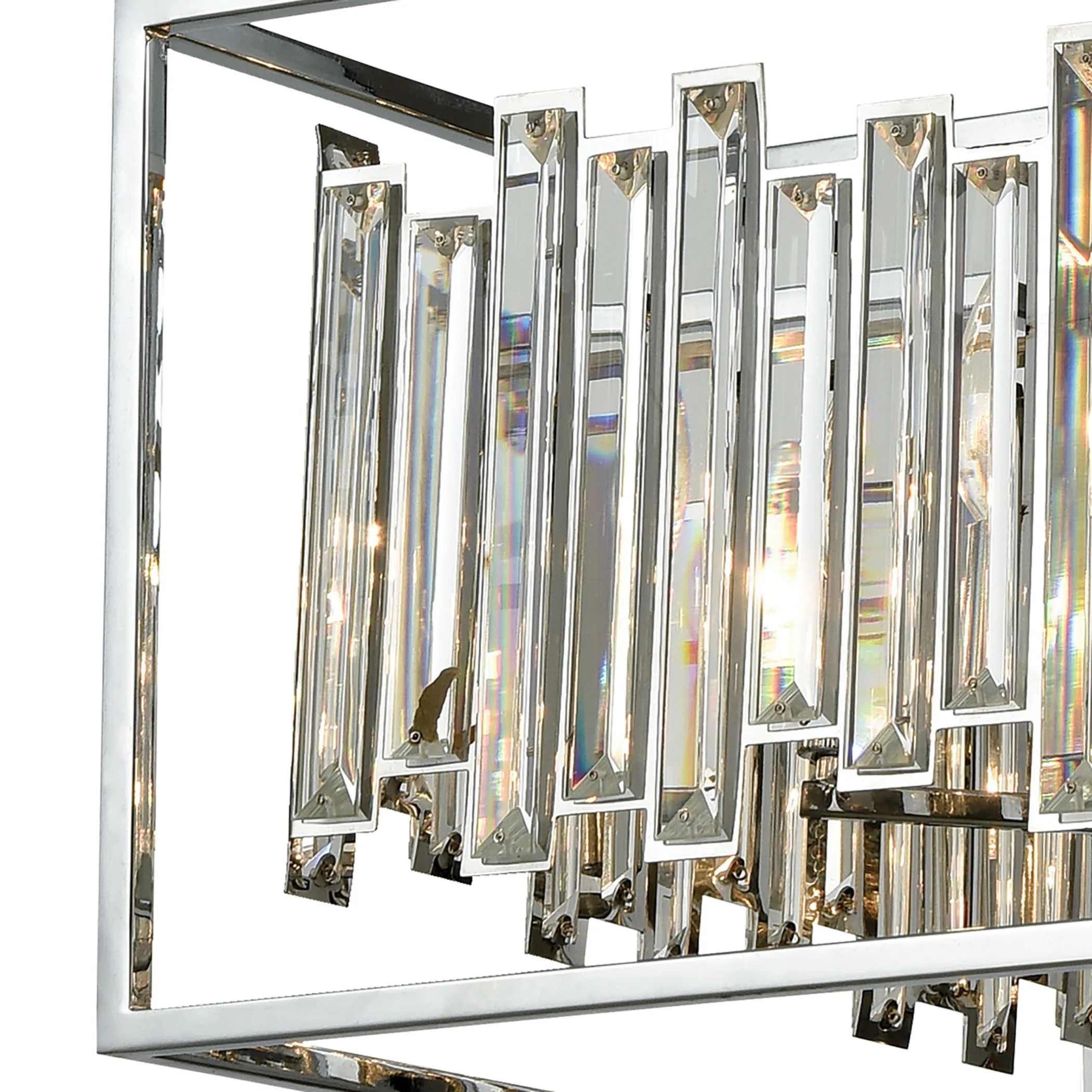 Rivona 6-Light Chandelier in Polished Chrome with Clear Crystal