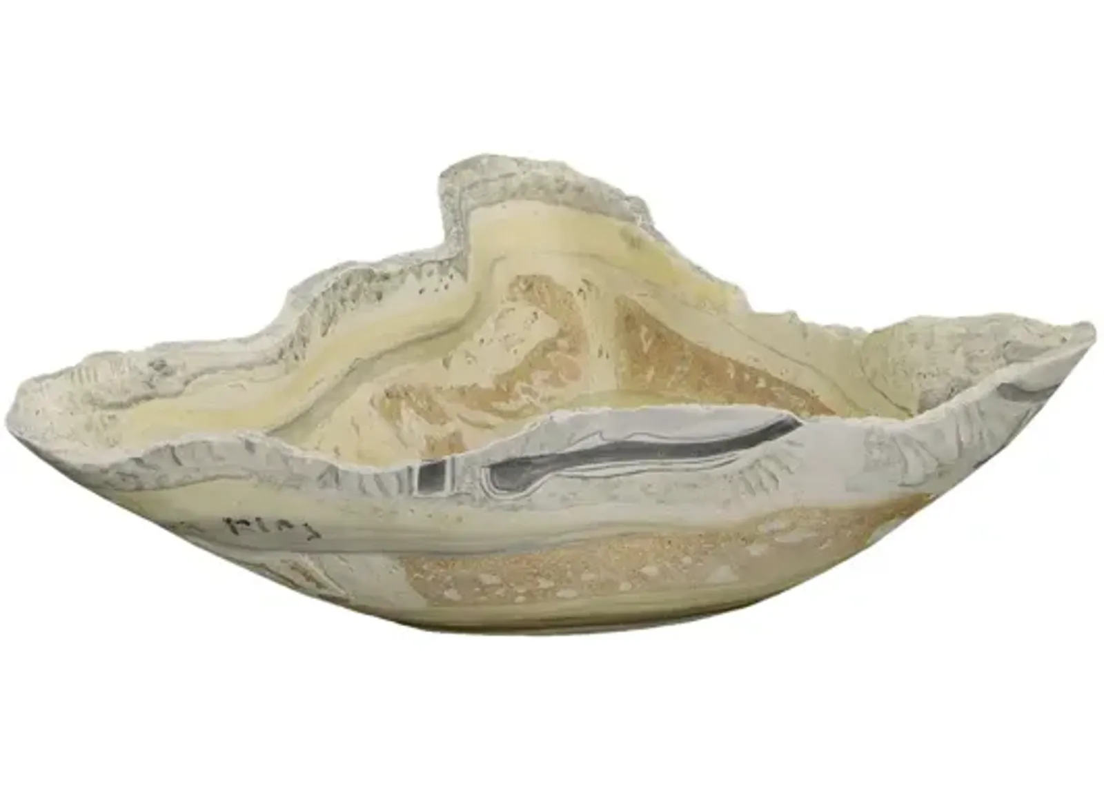 Cast Onyx Bowl, Faux Finish, Medium