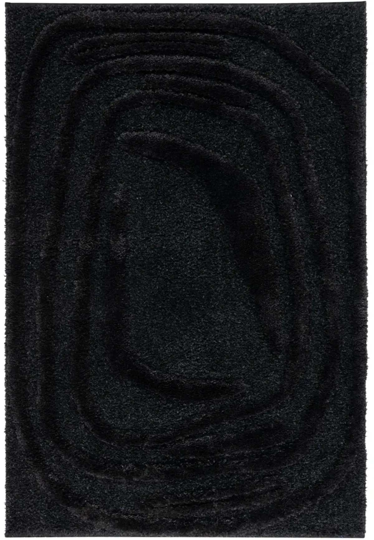 HI-LO SHAG 214 BLACK 10' x 14' Large Rectangle Rug