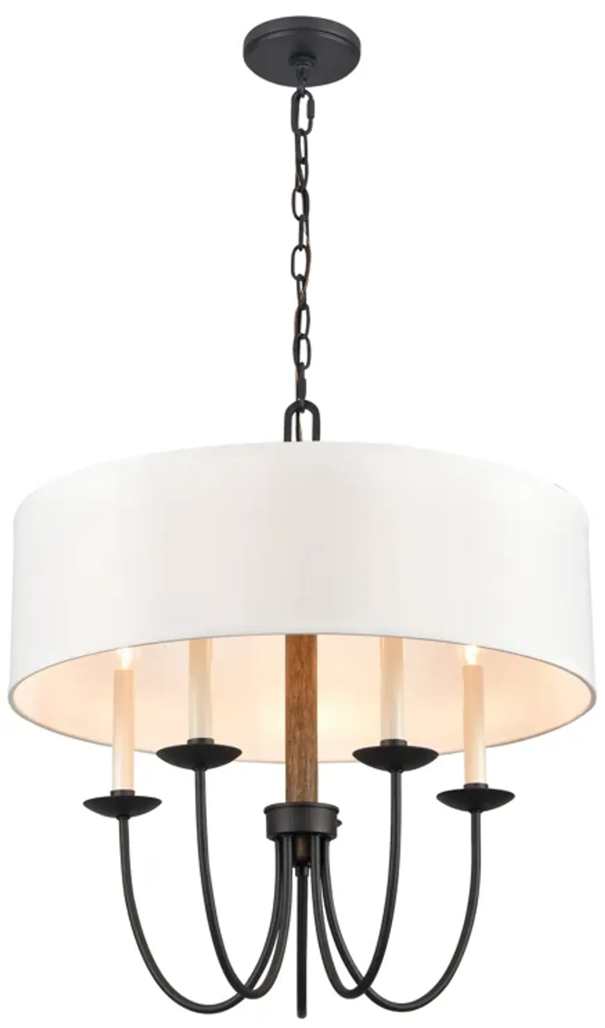 Neville 23'' Wide 5-Light Chandelier - Charcoal Black