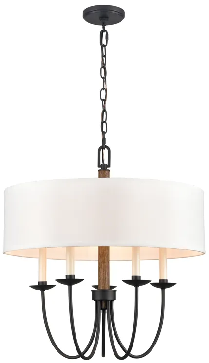 Neville 23'' Wide 5-Light Chandelier - Charcoal Black