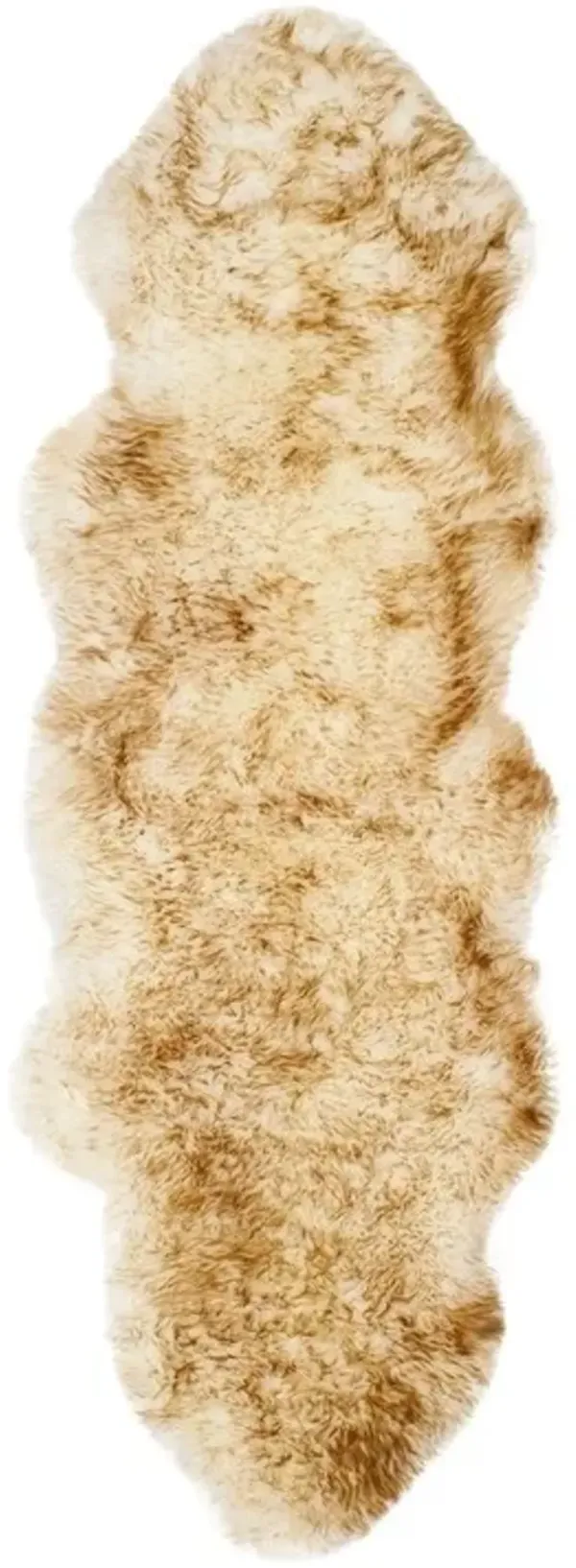 SHEEP SKIN 121 Yellow 2' X 6' Runner Rug