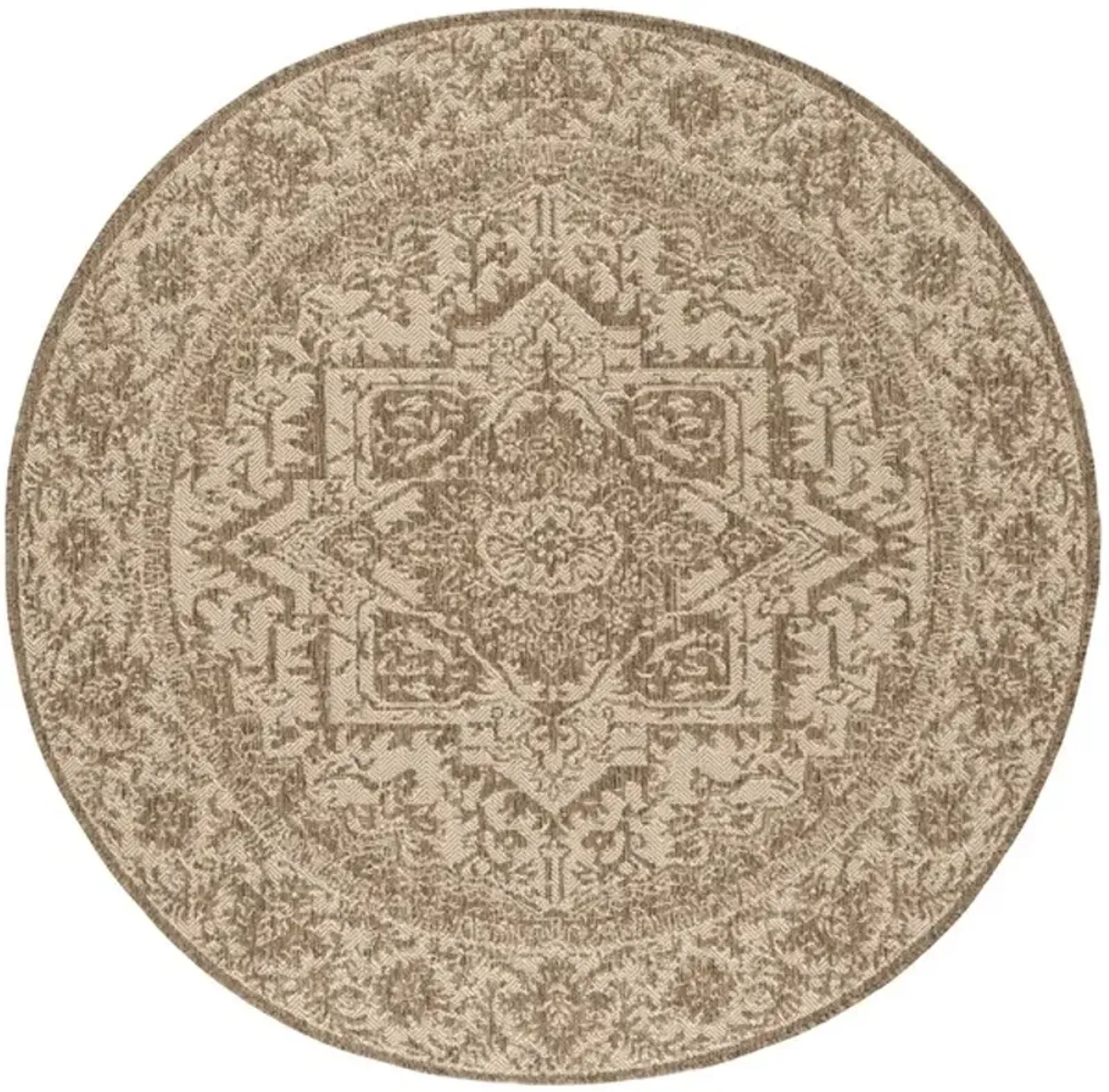 LINDEN 139 Collection LND139C-6R Cream / Beige 6'-7" X 6'-7" Round